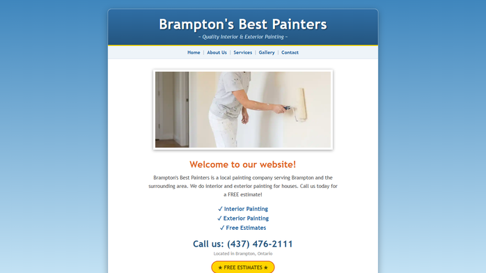 The old, dated version of the painter website