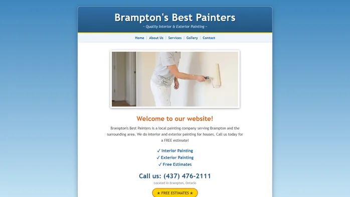 The old, dated version of the painter website